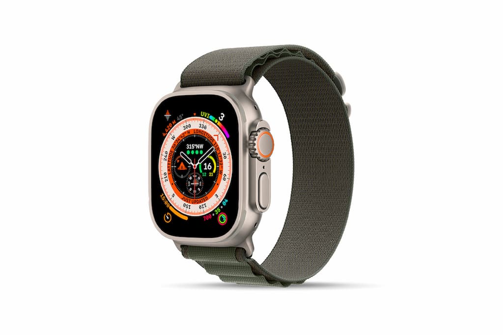 Спортивные часы Apple Watch Ultra 2 с ремешком Alpine Loop для тренировок и триатлона.