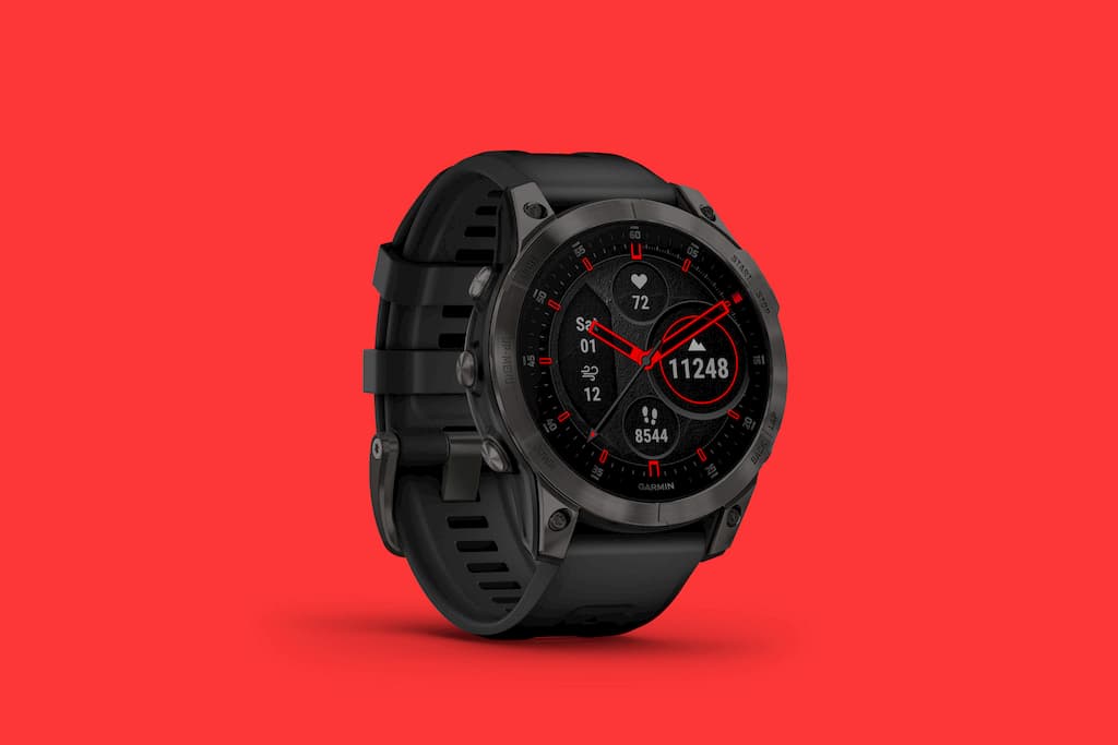 Спортивные часы Garmin Epix 2 в чёрном корпусе для тренировок и триатлона.