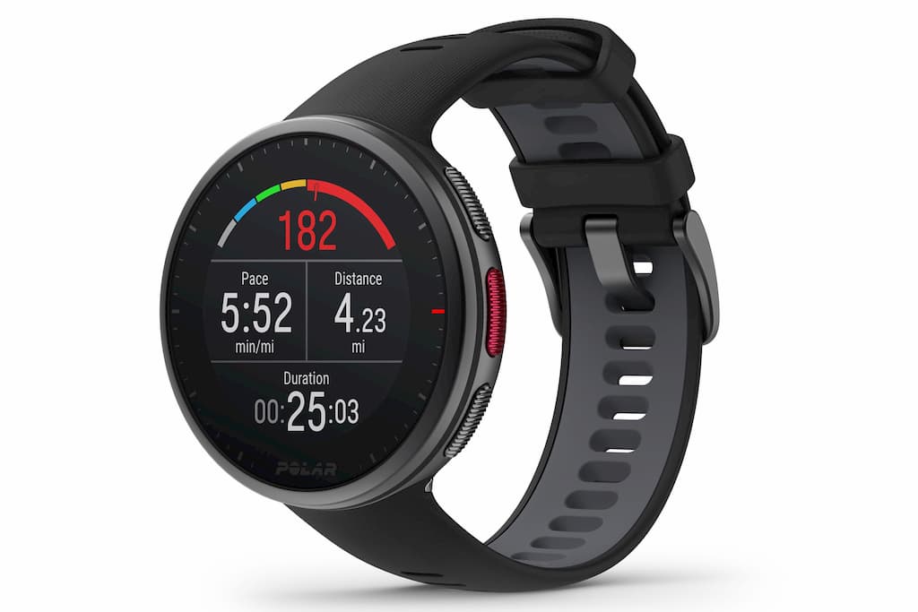 Спортивные часы Polar Vantage V2 в чёрном корпусе для бега и триатлона.