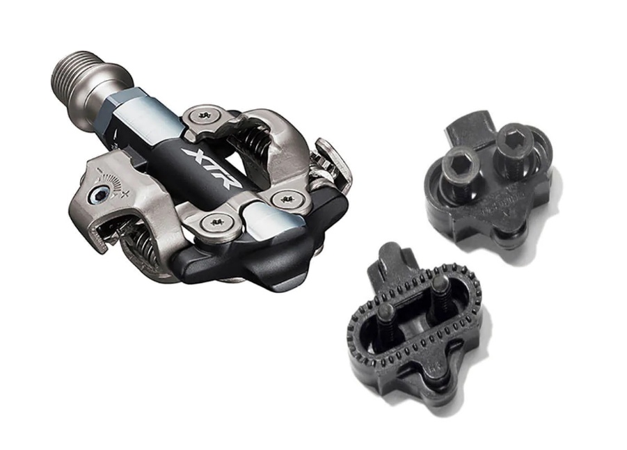 Контактная велосипедная педаль Shimano XTR SPD с комплектом шипов.